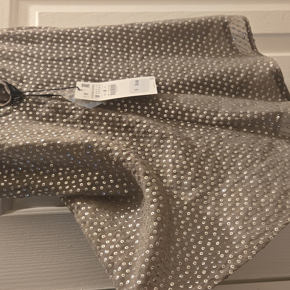 Zara Taupea With Sliver Studded Women's Camisole